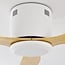 Ventilateur de plafond Rivotra avec télécommande - blanc et hêtre