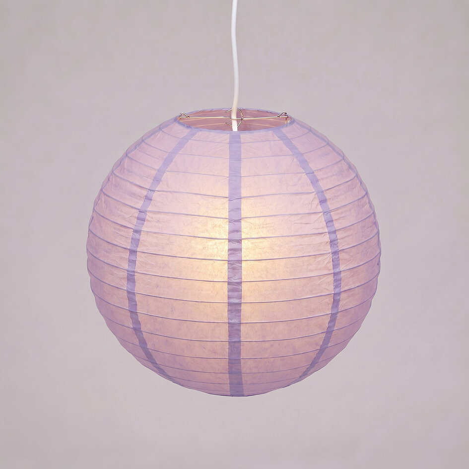 Lampion en nylon violet clair pour l'extérieur