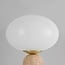 Lampe de table Tareo à globe en verre et travertin (pierre naturelle)