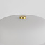 Lampe de table Marlo avec abat-jour en verre blanc et travertin (pierre naturelle)