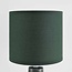 Lampe de table Loya en céramique à abat-jour en tissu vert