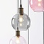 Suspension Liya 7 lumières - verre coloré