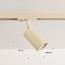 Kit rail monophasé de 1,5 mètre et spots Jill, beige