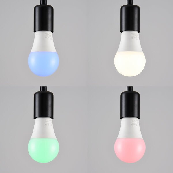 Ampoule LED E27 dimmable avec télécommande 7W, blanc laiteux, Ø60 - RGB et 3000K
