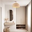Plafonnier Lysko avec abat-jour nervuré - beige sable