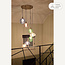 Lampe suspendue design avec différentes couleurs de verre strié - Altair