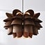 Lampe suspendue design Mucai en bois foncé