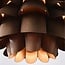 Lampe suspendue design Mucai en bois foncé