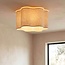 Plafonnier Hiru beige avec abat-jour en lin Ø40 cm