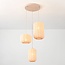 Suspension Japandi Morra 3 lumières en tissu