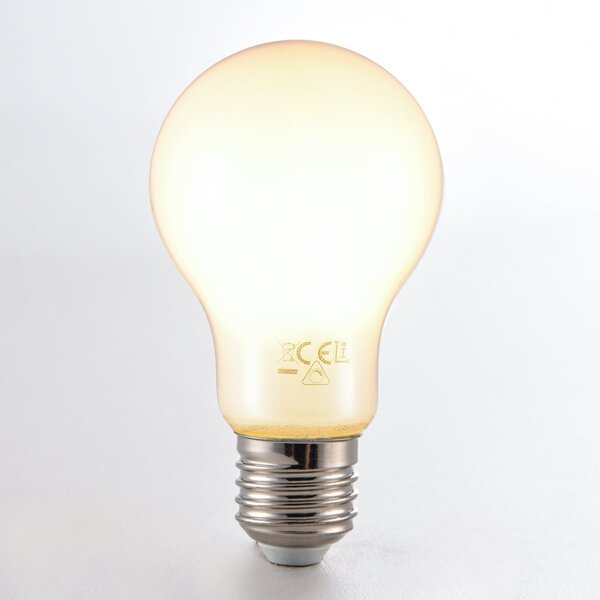Ampoule LED E27 Ø60 dimmable à 3 étapes avec verre blanc laiteux 7W 2700K