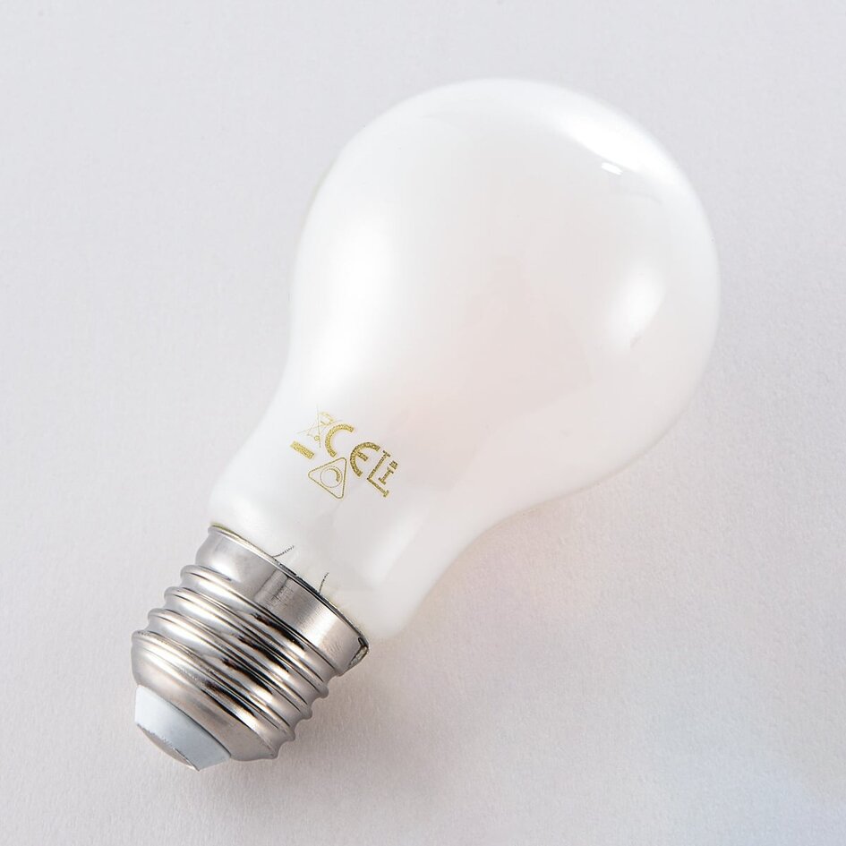 Ampoule LED E27 Ø60 dimmable à 3 étapes avec verre blanc laiteux 7W 2700K