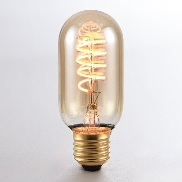 Ampoule tube LED E27 dimmable Ø45 mm en verre ambré 4 W 1800 K