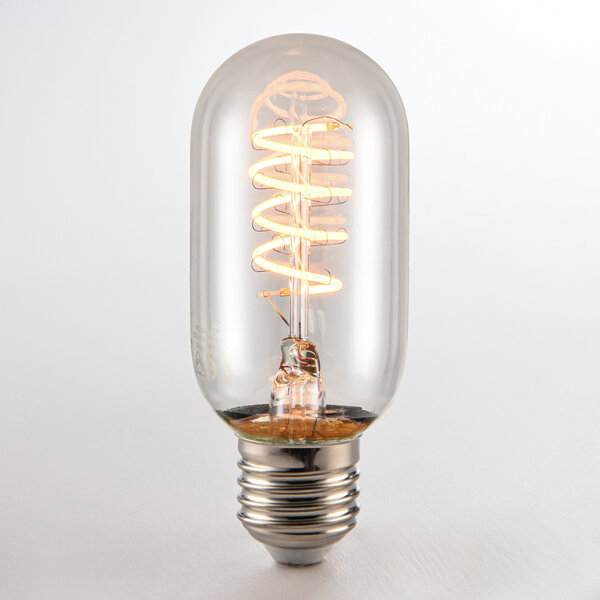 Ampoule tube LED E27 dimmable Ø45 mm en verre transparent 4 W 1800 K