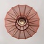 Plafonnier Linen avec abat-jour rond en tissu rose terre cuite