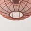 Plafonnier Linen à abat-jour rond en tissu rose terracotta