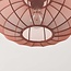 Plafonnier Linen avec abat-jour rond en tissu rose terre cuite