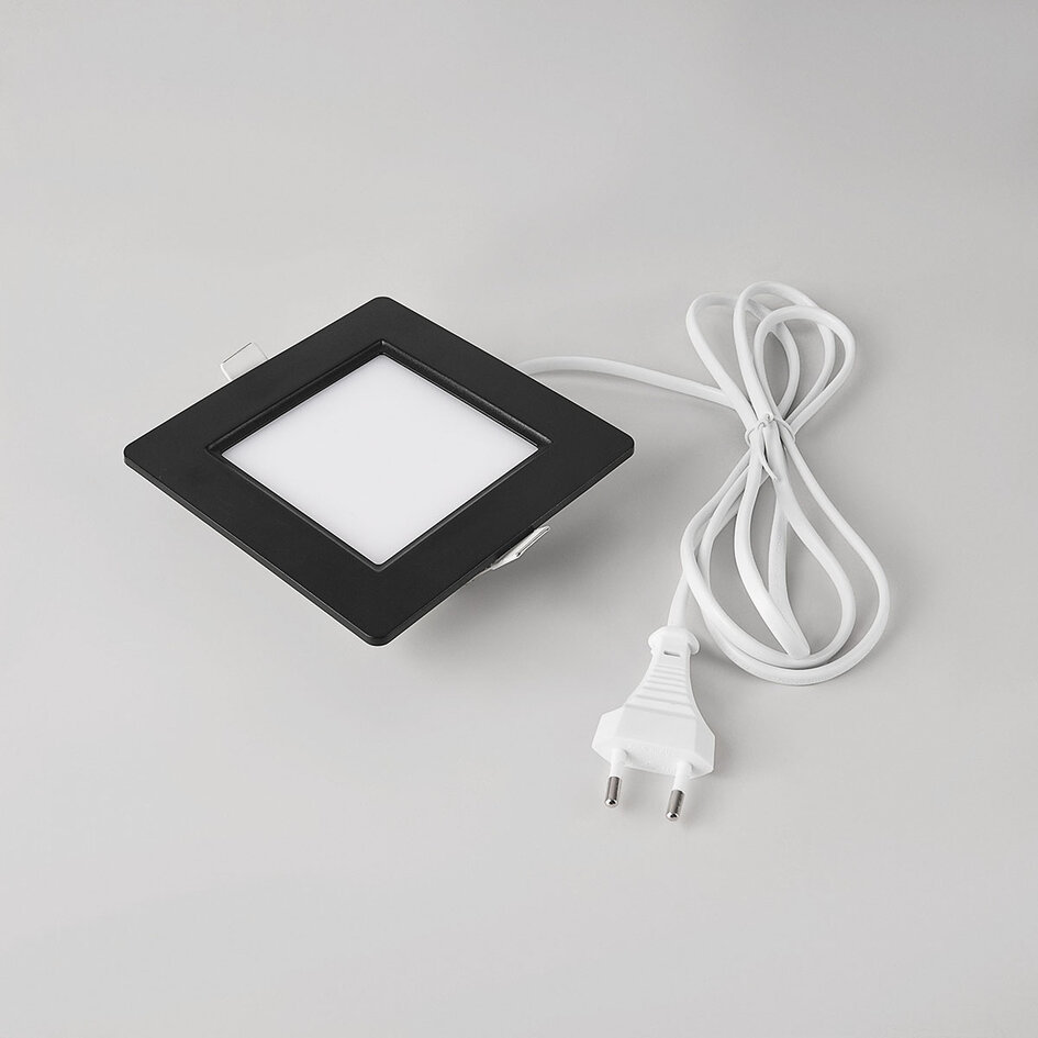 Spot encastrable LED carré 6W à température de couleur réglable - 120 x 120 mm noir