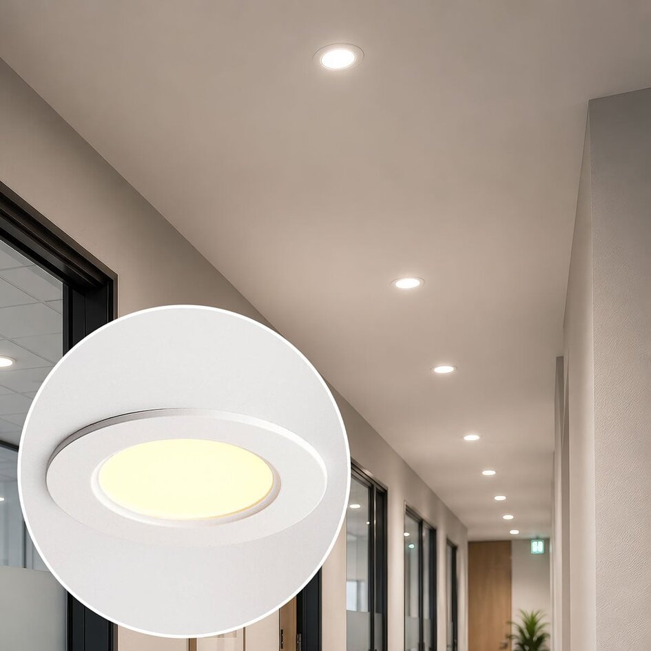 Spot circulaire à LED 6W avec CCT 3000K/4000K/6500K - Ø120mm