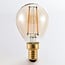 Ampoule LED E14 à filament dimmable Ø45 mm en verre ambré 2,5 W 2200 K