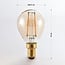 Ampoule LED E14 à filament dimmable Ø45 mm en verre ambré 2,5 W 2200 K