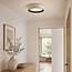 Plafonnier Nardia à LED intégrée, variable sur 3 niveaux Ø29 cm en beige à accent bois
