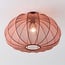 Plafonnier Ecruva à abat-jour en tissu rose terracotta