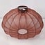 Plafonnier Ecruva à abat-jour en tissu rose terracotta