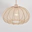 Applique réglable Brandel à abat-jour rond en tissu beige clair