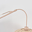 Applique murale réglable Brandel - abat-jour rond en tissu beige clair