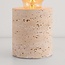 Lampe de table Thalassa avec pied effet travertin (sans ampoules)