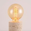 Lampe de table Thalassa avec pied effet travertin (sans ampoules)