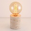 Lampe de table Thalassa avec pied effet travertin (sans ampoules)