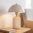 Lampe de table Celestine - pied en céramique avec effet pierre calcaire
