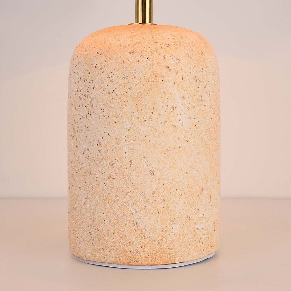 Lampe de table Celestine - pied en céramique avec effet pierre calcaire