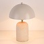 Lampe de table Celestine - pied en céramique avec effet pierre calcaire