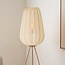 Lampadaire Solvo en tissu - beige clair