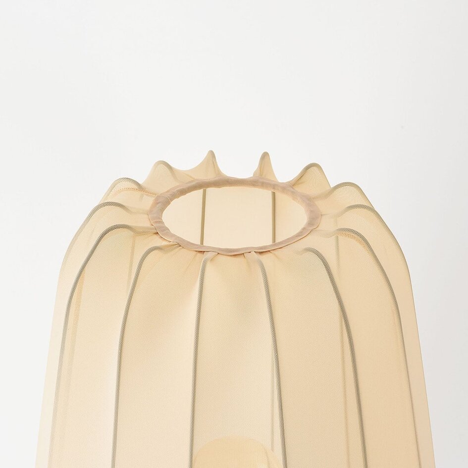 Lampadaire Solvo en tissu - beige clair
