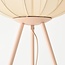 Lampadaire Solvo en tissu - beige clair