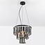 Suspension 3 lumières Kristal - noir et verre fumé