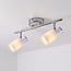 Spot de plafond moderne argenté, 2 lumières - Crystal (prise E14)