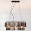 Suspension luxueuse Kristo à 3 lumières - cristal fumé