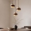 Design de suspension Travé en travertin (pierre naturelle) et bois, 3 lumières