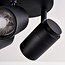 Spot de plafond à 3 lumières Nivo avec spots orientables - noir