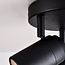 Spot de plafond à 3 lumières Nivo avec spots orientables - noir