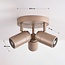 Spot de plafond à 3 lumières Nivo avec spots orientables - beige sable