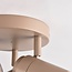 Spot de plafond à 3 lumières Nivo avec spots orientables - beige sable