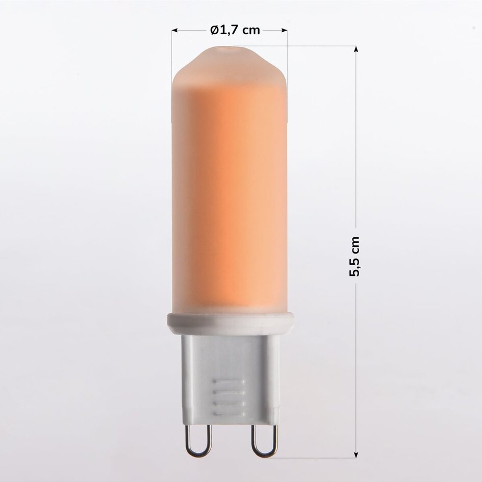 Spot LED G9 dimmable 2,2W 2000K verre dépoli