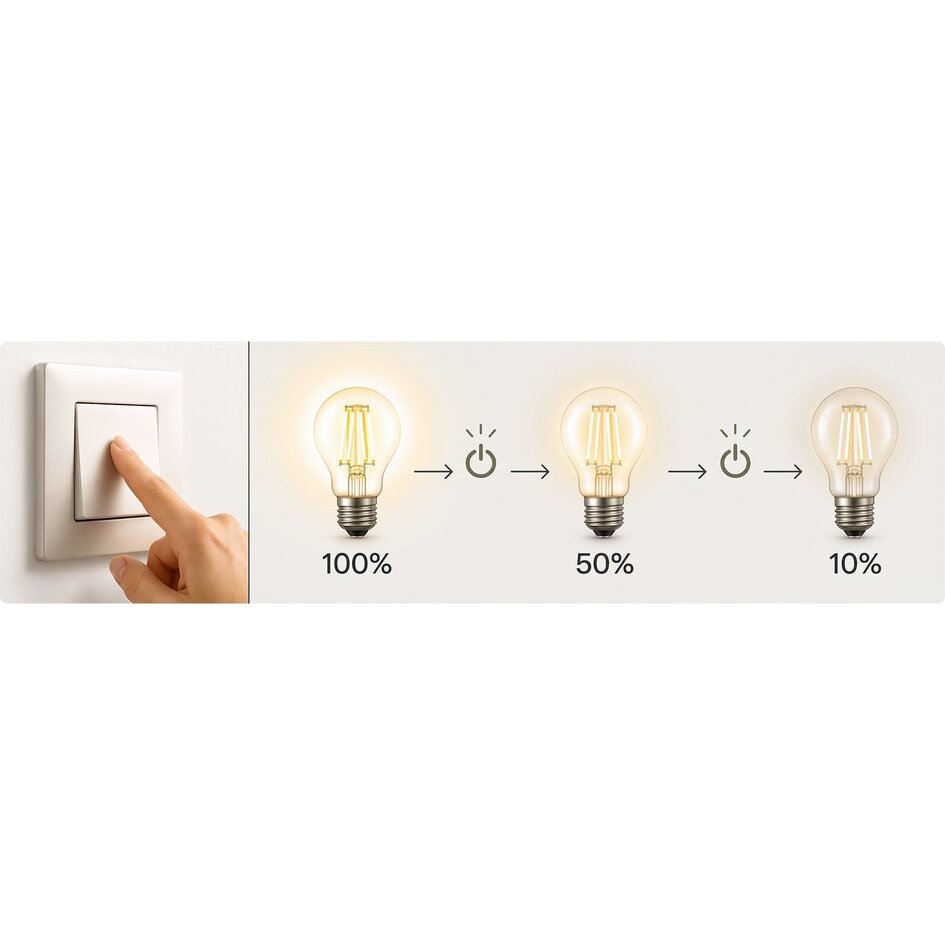 Source lumineuse G9 4,2W verre clair 3 niveaux de gradation