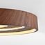 Plafonnier dimmable à 3 étapes Cercul avec LED intégrée et effet pierre - aspect noyer